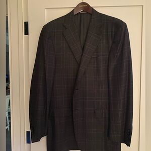 MENS CANALI SUIT COAT/ 44L HANDSOME AND RICH LOOKING CLASSIC. 55 SILK/45 WOOL